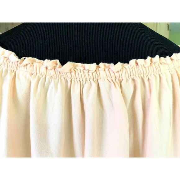 Free People Peach Cotton Fleur Du Jour Floral Embroidered Boho Mini Dress Medium - Picture 7 of 8